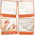JenPen 4 Pieces White Bibs for Baby Girl Bandana Bibs Baby Bandana Drool Bibs 360 Bibs for Baby Girl Muslin Bibs Set for Teething Toddler - Image 3